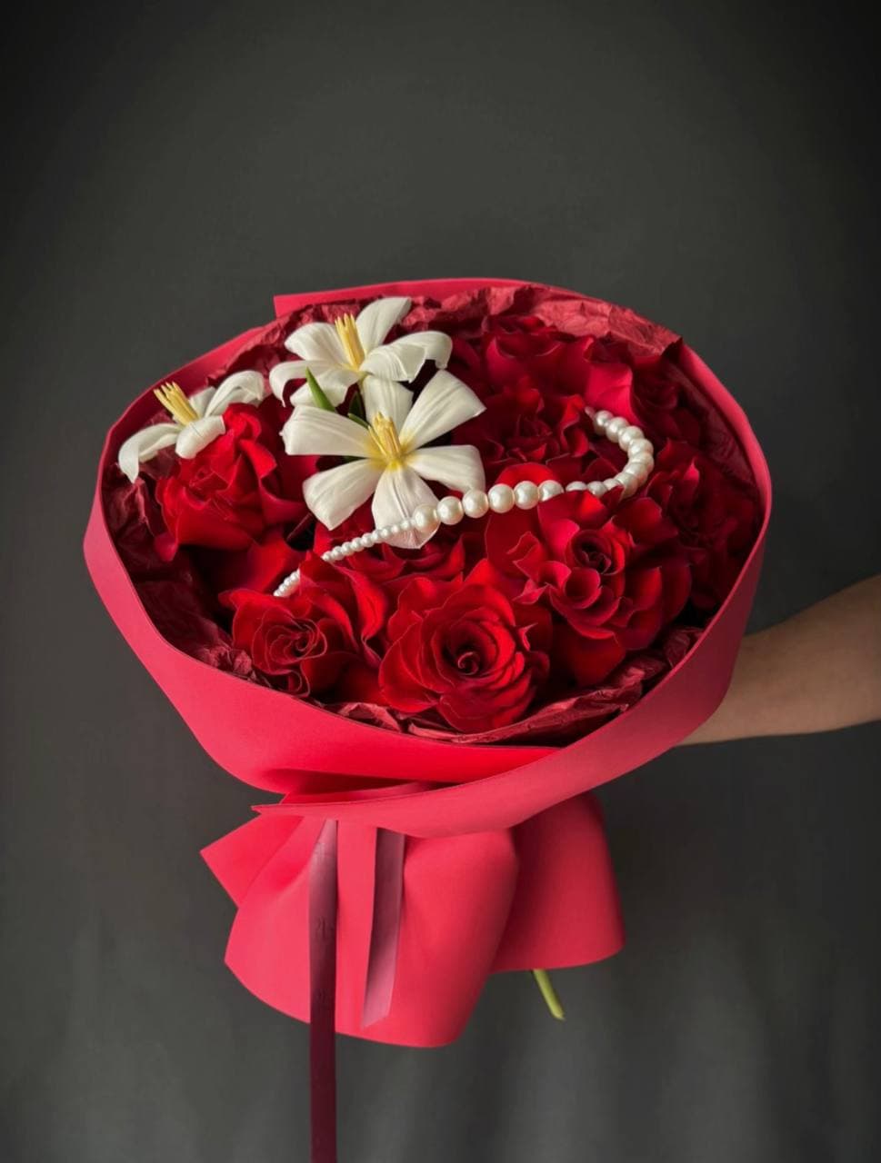 Bouquet With Pearls, view 4 by Holy Chic Flowers Manila