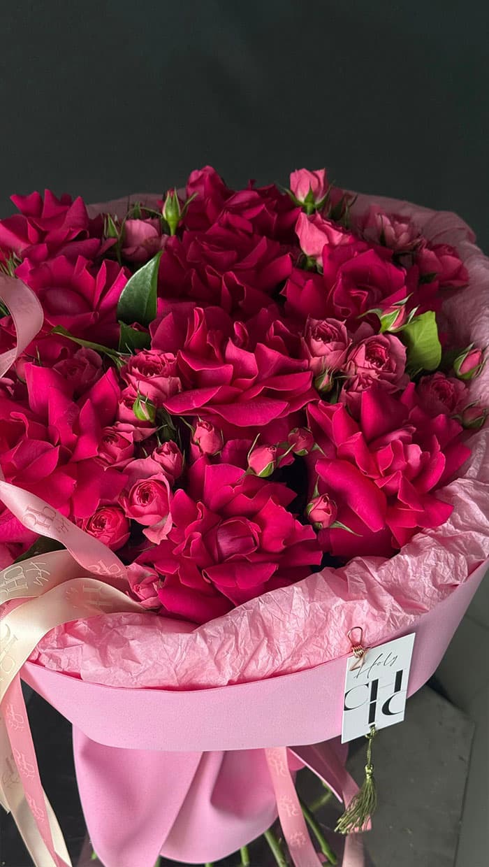 Fuchsia Rose Mix Bouquet by Holy Chic Flowers Manila, product view 1