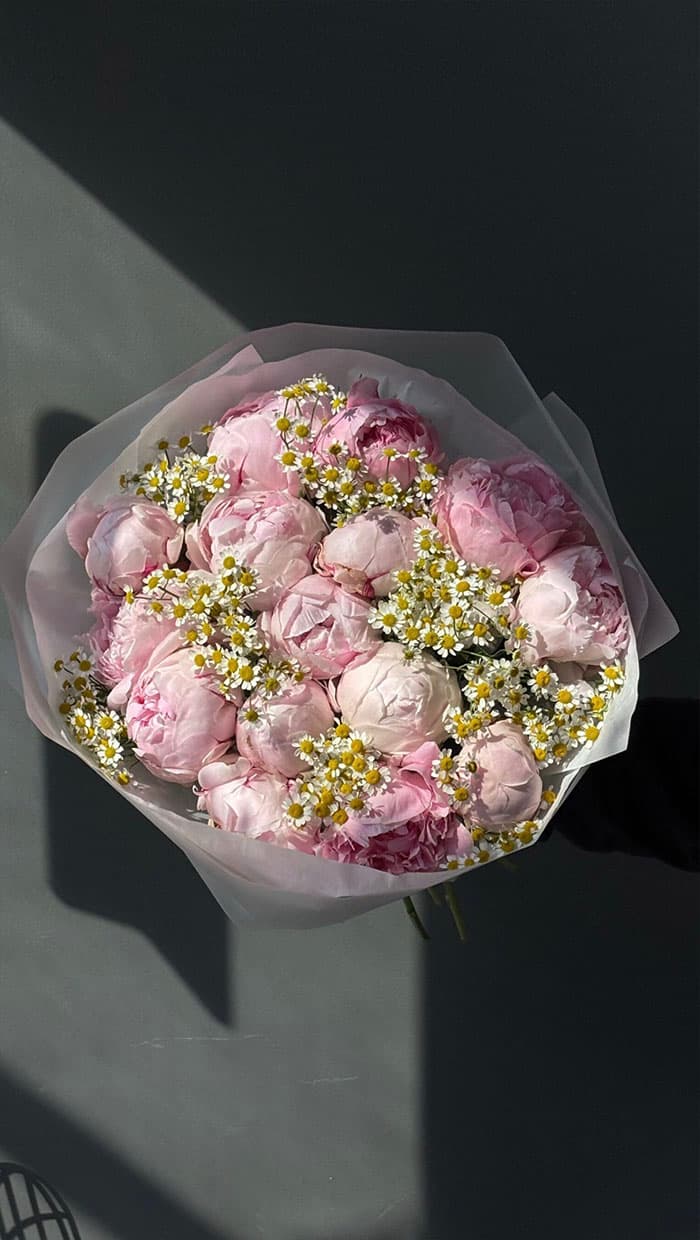 Peony & Daisy Bouquet by Holy Chic Flowers Manila, product view 1