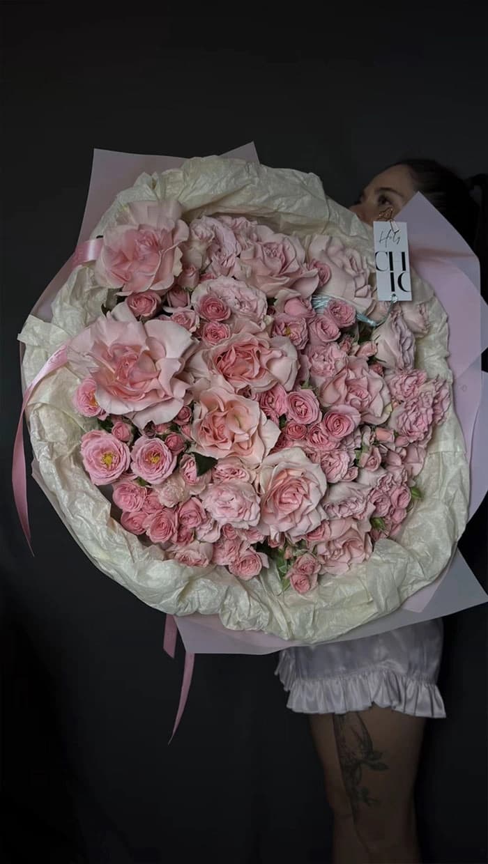 A pink cloud of mixed roses by Holy Chic Flowers Manila, product view 2