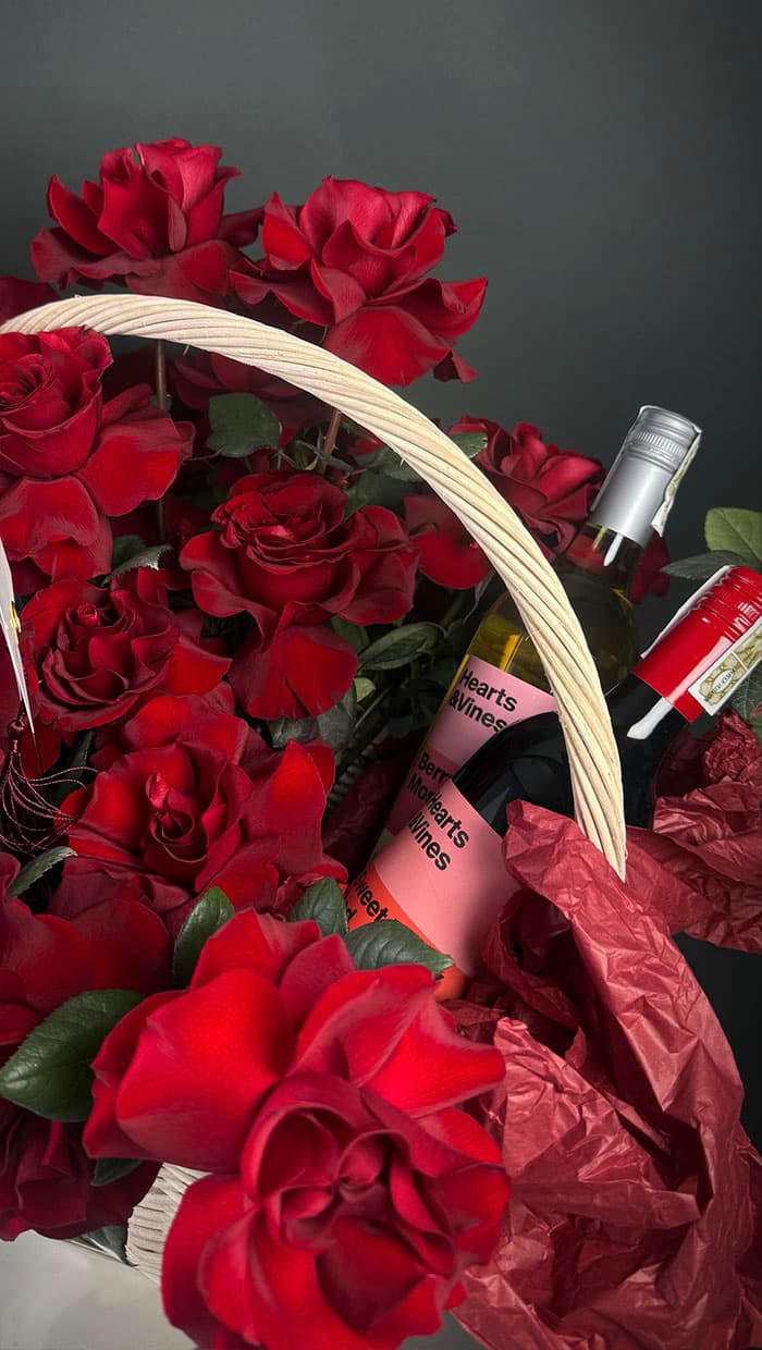Wine basket by Holy Chic Flowers Manila, product view 2
